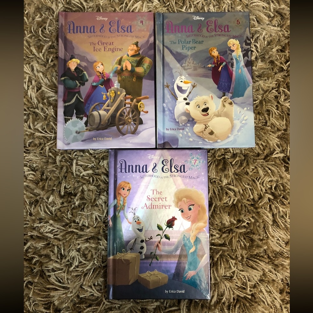 Set of 3 ~ Anna & Elsa Novels ~ Disney Frozen ~ #4, 5, 7 ~ Hardcover
